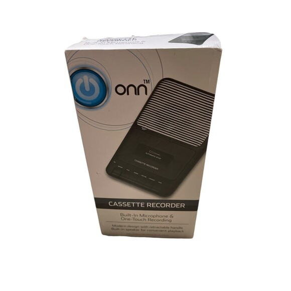 ONN Cassette Recorder External/Built-in Microphone One Touch Recording Tape New - Picture 1 of 4